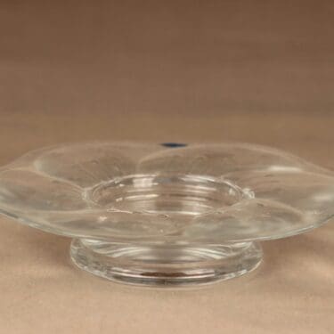 Nuutajärvi Lumme kynttilänjalka, kirkas, suunnittelija Kerttu Nurminen,