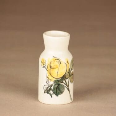 Arabia HLA 101/1 maljakko, käsinmaalattu, suunnittelija Hilkka-Liisa Ahola, käsinmaalattu, signeerattu, kukka