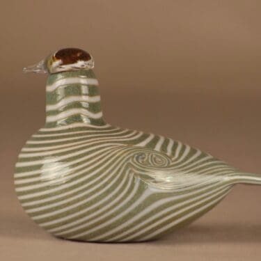 Nuutajärvi lintu , Alli, suunnittelija Oiva Toikka, Alli, signeerattu