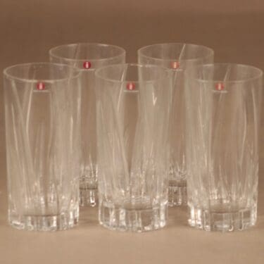 Iittala Sara juomalasi, kirkas, 5 kpl, suunnittelija Kari Uusitalo,
