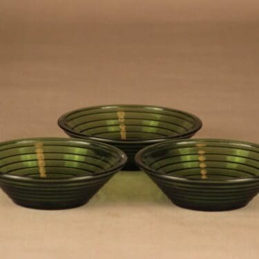 Iittala Aalto kulho, vihreä, 3 kpl, suunnittelija Aino Aalto,