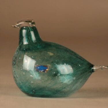 Nuutajärvi lintu , signeerattu, numeroitu, suunnittelija Oiva Toikka, signeerattu, numeroitu