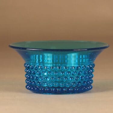 Nuutajärvi 5371 näppyläkulho, turkoosi, suunnittelija Saara Hopea,