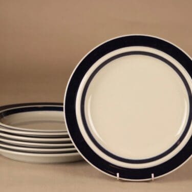 Arabia Anemone lautanen, 25 cm, 6 kpl, suunnittelija Ulla Procope, 25 cm, raitakoriste