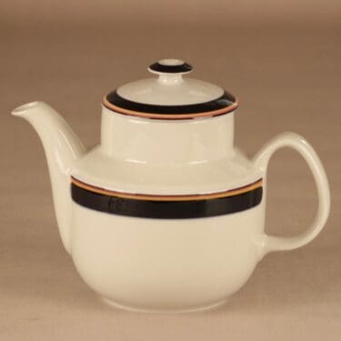 Arabia Reimari kahvikaadin, 1.62 l, suunnittelija Inkeri Leivo, 1.62 l, raitakoriste