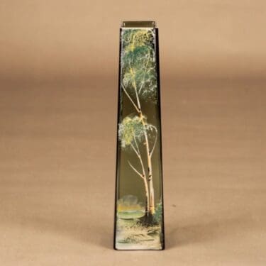 Riihimäen lasi vase, hand-painted designer unknown