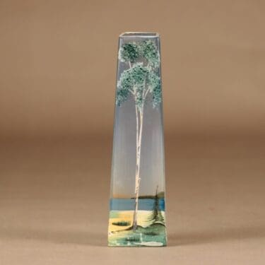 Riihimäen lasi vase, hand-painted designer unknown