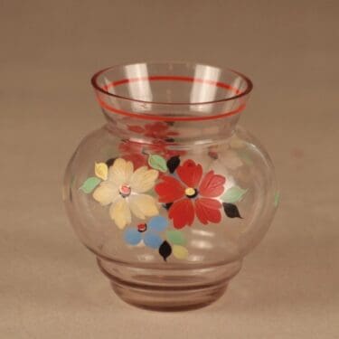 Kauklahden lasi vase, hand-painted designer