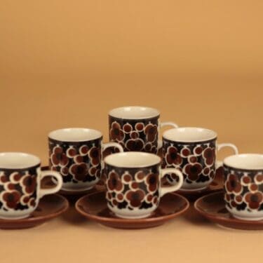 Arabia Kara coffee cup 6 pcs designer Anja Jaatinen-Winquist