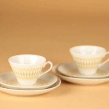 Arabia Anni coffee cup and plates(2), 2 pcs designer Olga Osol