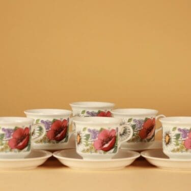 Arabia Valmu coffee cup 6 pcs designer Esteri Tomula