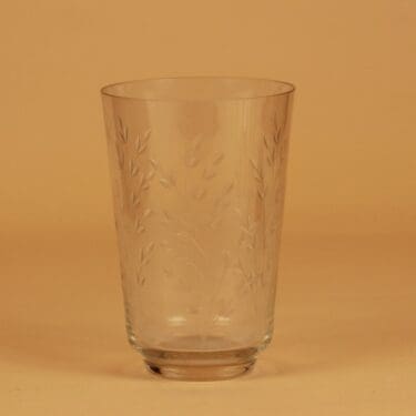 Iittala maljakko, kirkas, suunnittelija Göran Hongell, hiottu
